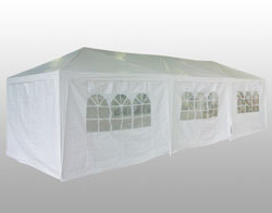 10 x 30 White Gazebo Party Tent Canopy with Side Walls  